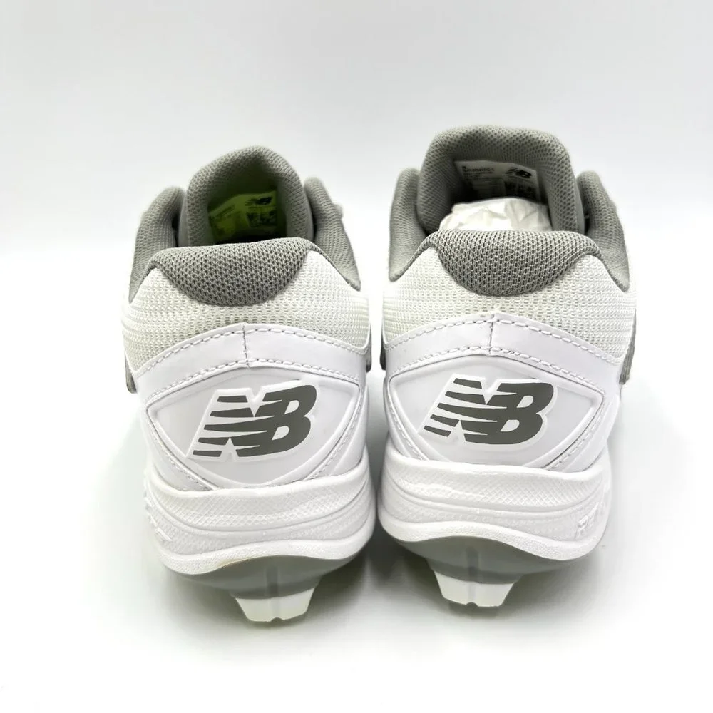 NEW BALANCE Womens Size 5 4040V1‎ Gray White Low Cut Softball Cleats Shoes